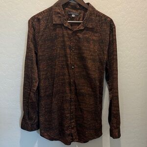 John Varvatos Dark Brown Patterned Shirt